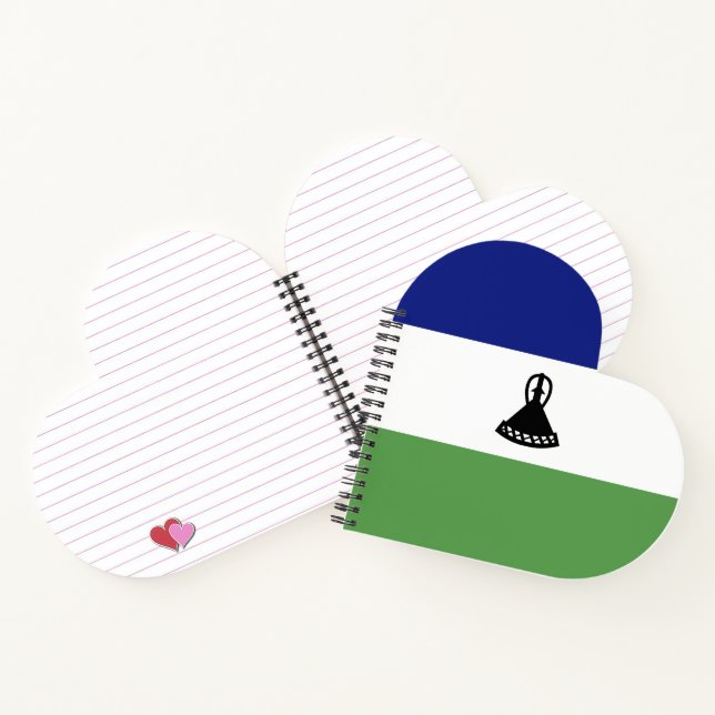 Lesotho-Flagge Notizbuch (Innenseite)