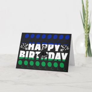 Lesotho-Flagge Patriotischer Geburtstag Karte