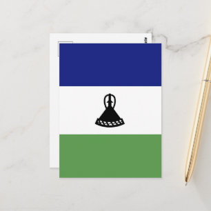 Lesotho-Flagge Postkarte