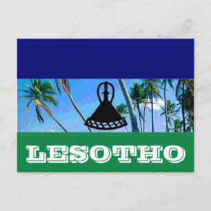 Lesotho-Flagge Postkarte