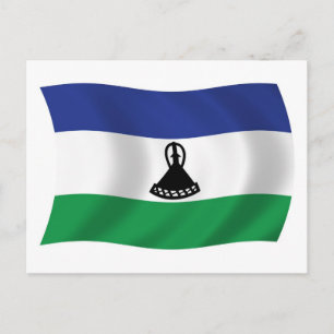 Lesotho-Flagge Postkarte