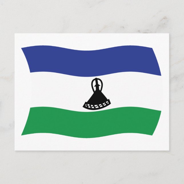 Lesotho-Flagge Postkarte (Vorderseite)