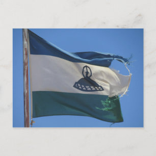 Lesotho-Flagge Postkarte