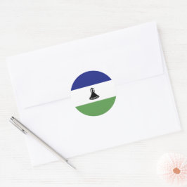 Lesotho-Flagge Runder Aufkleber