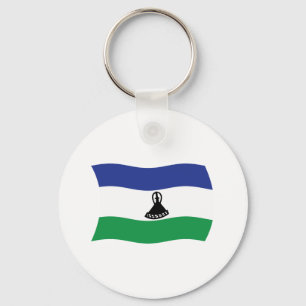 Lesotho-Flagge Schlüsselanhänger
