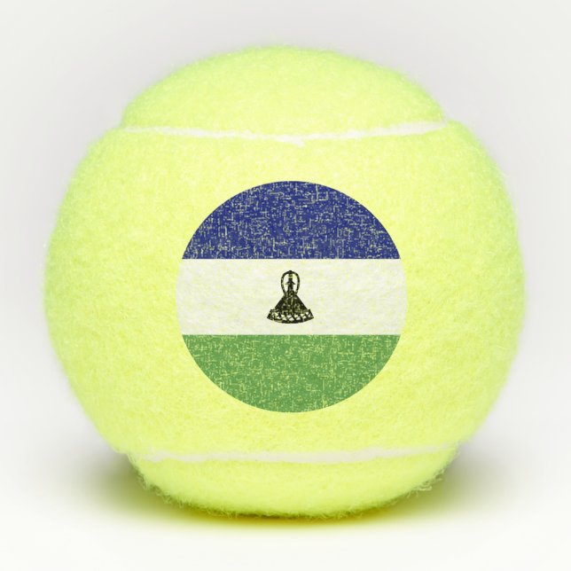 Lesotho-Flagge Tennisbälle (Vorderseite)