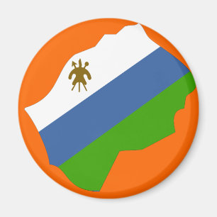 Lesotho-Flaggenkarte Magnet