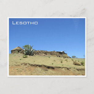 Lesotho Hut Postkarte