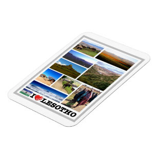 Lesotho - I Liebe - Magnet