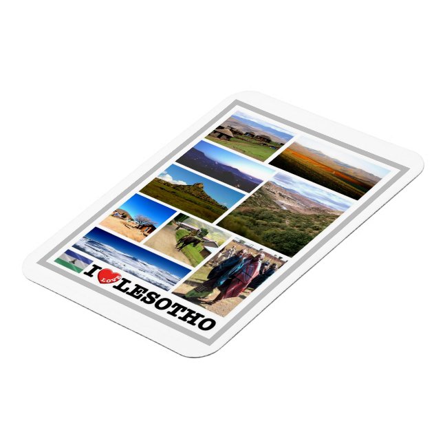 Lesotho - I Liebe - Magnet (Linke Seite)