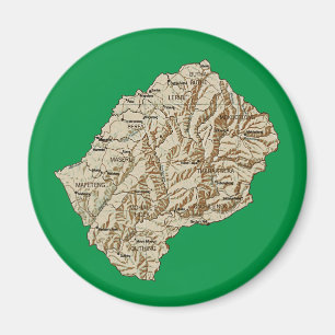 Lesotho-Kartenmagnet Magnet