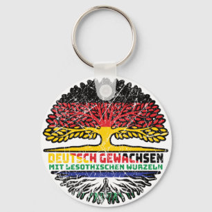 Lesotho Lesothisch Deutsch Deutschland Baum Wurzel Schlüsselanhänger