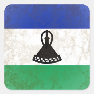 Lesotho Quadratischer Aufkleber