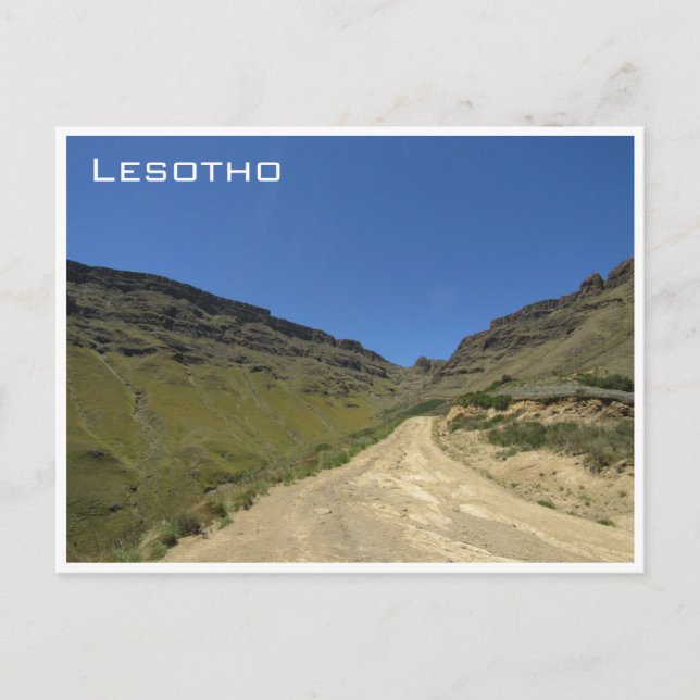 Lesotho Sani Pass Postkarte (Vorderseite)