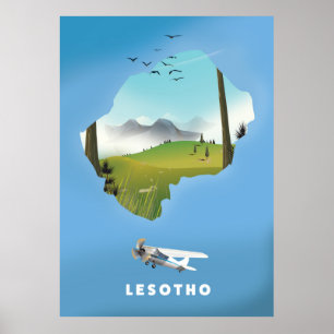 Lesotho Südafrika Skipposter Poster