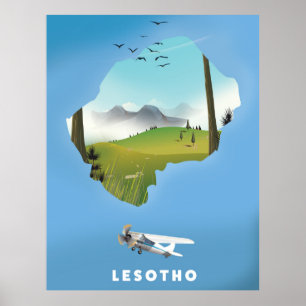 Lesotho Südafrika Skipposter Poster