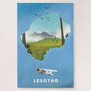 Lesotho Südafrika Skipposter Puzzle