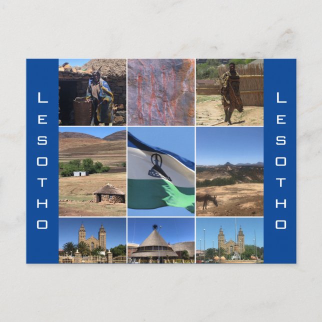 Lesotho-Szenen Postkarte (Vorderseite)