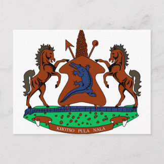 Lesotho-Wappen Postkarte