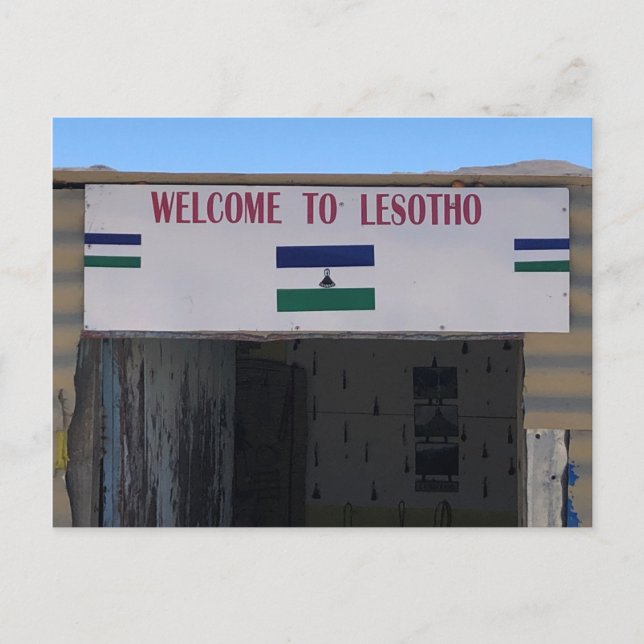Lesotho Willkommen Postkarte (Vorderseite)