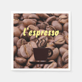 l'espresso Napkins Serviette