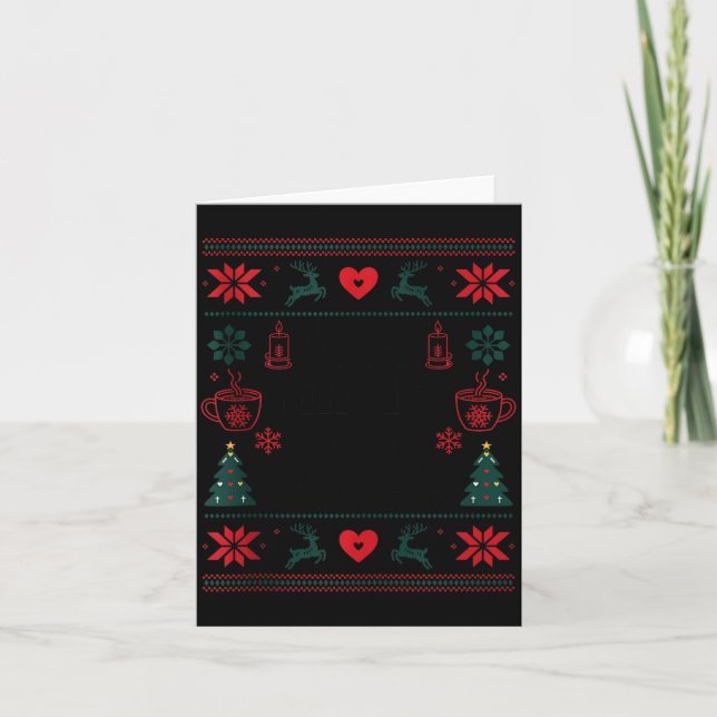 Less Jingle More Hygge Christmas Swedish Norwegian Karte (Vorderseite)
