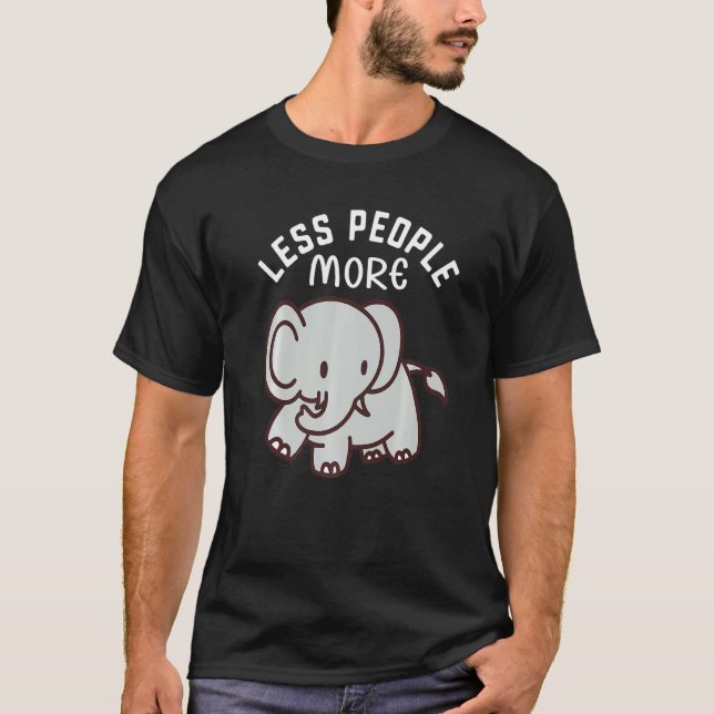 Less People More Elephants I Little Elephant I Kid T-Shirt (Vorderseite)