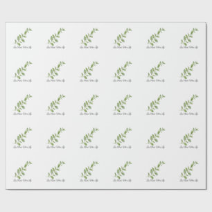Less Rush More Life Botanical Gift Wrap Geschenkpapier