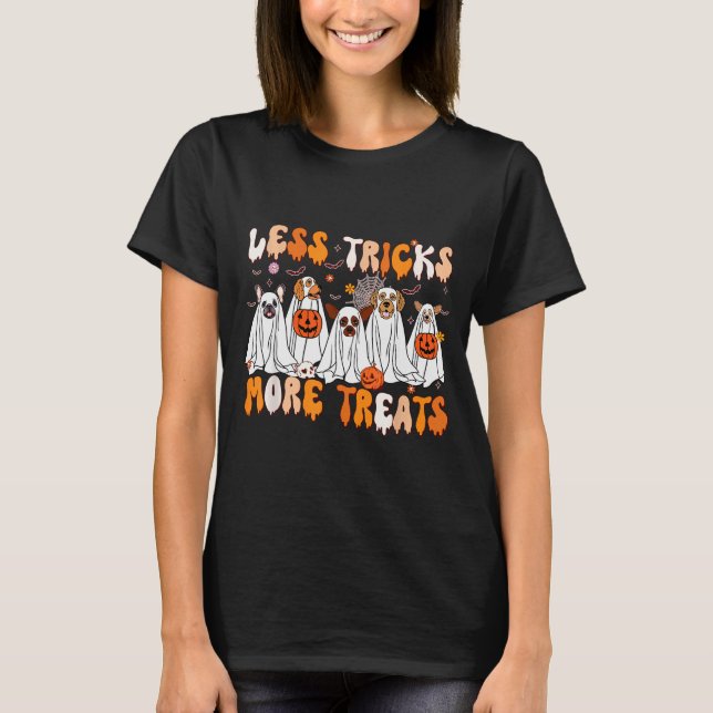 Less Tricks More Treats Soky Ghost Dogs Vet Tech  T-Shirt (Vorderseite)