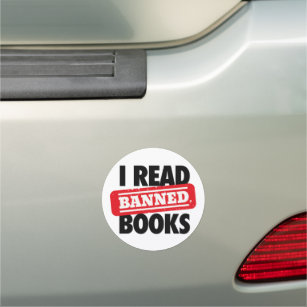 Lest Banned Books Car Magnet