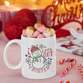 Les't get Frosted Cute Crhistmas Snowman Kaffeetasse
