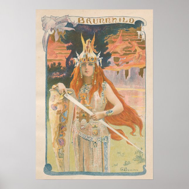 L'Estampe Moderne: Brunnhild, Gaston Bussiere Poster (Vorne)