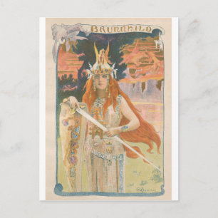 L'Estampe Moderne: Brunnhild, Gaston Bussiere Postkarte