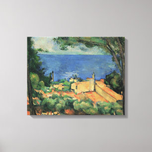 L'Estaque with Red Roofs - Paul Cezanne - c1883 Leinwanddruck