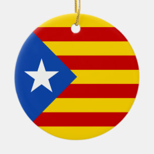 "L'Estelada Blava" katalanische Keramikornament