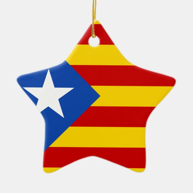 "L'Estelada Blava" Katalanische Unabhängigkeitsfla Keramikornament (Vorne)