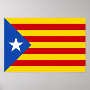 "L'Estelada Blava" Katalanische Unabhängigkeitsfla Poster