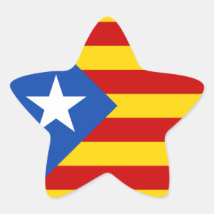 "L'Estelada Blava" Katalanische Unabhängigkeitsfla Stern-Aufkleber