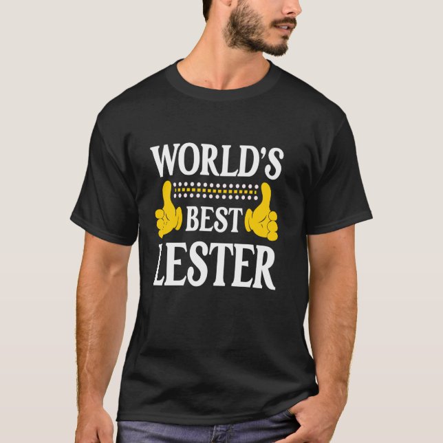 Lester Nachname Team Familie Nachname Weltbeste T-Shirt (Vorderseite)