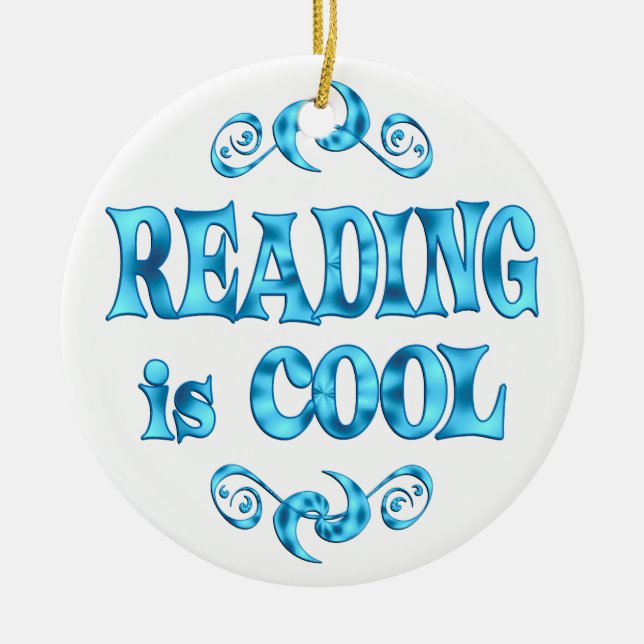 Lesung ist cool keramik ornament (Vorne)