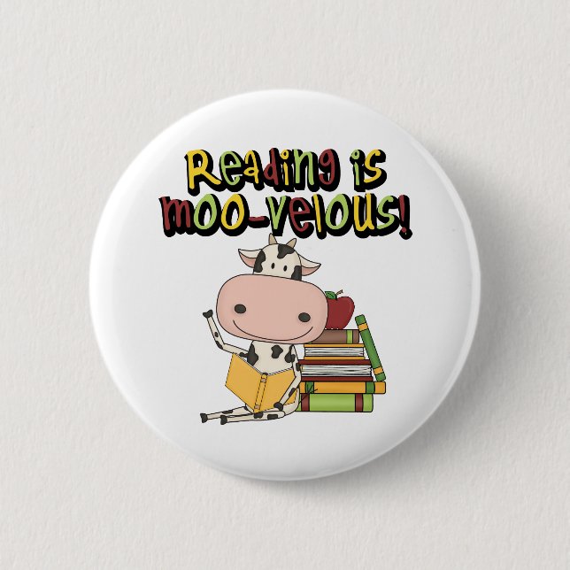 Lesung ist MOO-velous Button (Vorderseite)