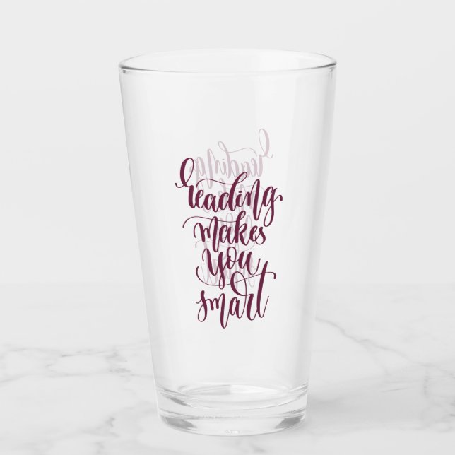 Lesung macht Sie intelligent Glas (Vorderseite)