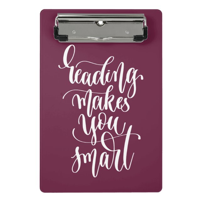 Lesung macht Sie intelligent Mini Klemmbrett (Vorderseite)
