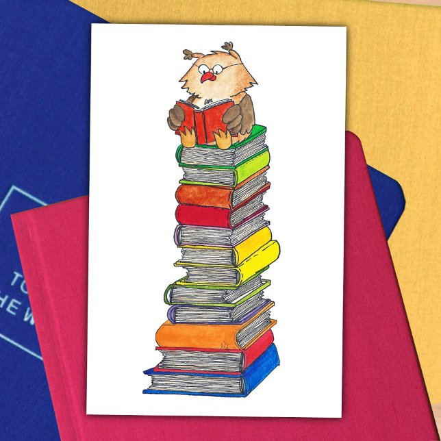 LESUNG OWL Postkarte von Nicole Janes (Von Creator hochgeladen)