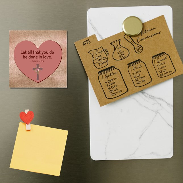 Let All That You Do Be Done in Love Heart Magnet (Let All That You Do Be Done in Love magnet)