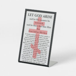 Let God Arise Orthodox prayer card Sockelschild