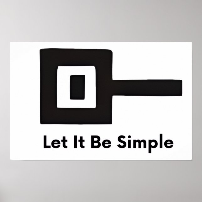 Let It Be Simple wall poster (Vorne)