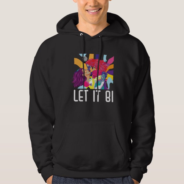 Let It Bi Bisexual Pride March Bisexuality LGBTQ   Hoodie (Vorderseite)