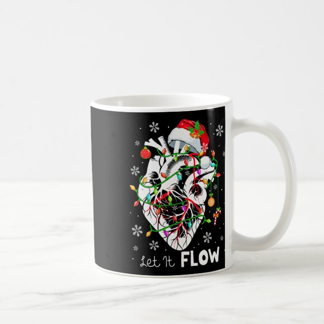 Let It Flowing Xmas Anatomy Santa Heart Part Cardi Kaffeetasse (Rechts)