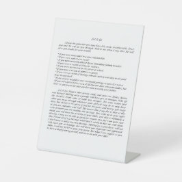 Let it go Desk art Sockelschild